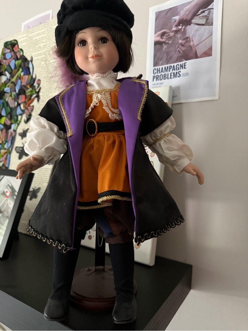 Madame Alexander Christopher Columbus Collectable Doll with Stand EUC